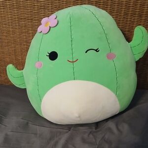 Squishmallows Maritza RARE  Green Cactus with Pink Flower 18"